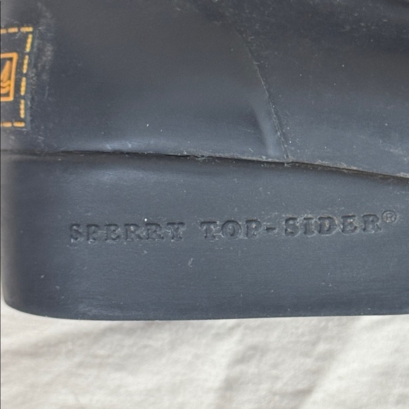 Sperry Topsider women’s black slip on rubber boat shoe deck shoe size 8 - Picture 6 of 9